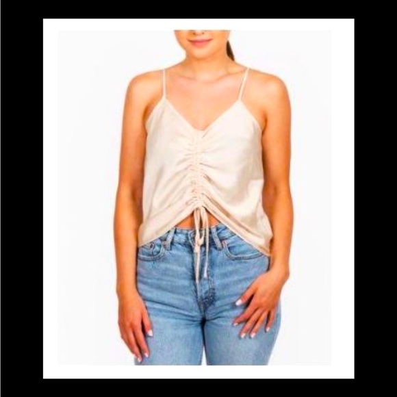 Silky drawstring beige camisole NWT - Picture 1 of 2